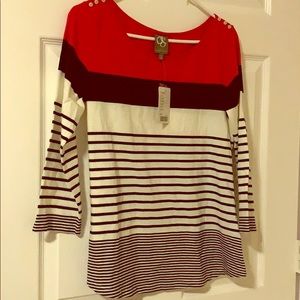 Always in Fashion... Black , Red and white Shirt